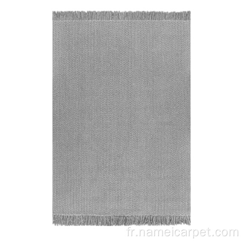 Gros tapis en laine gris pour le salon